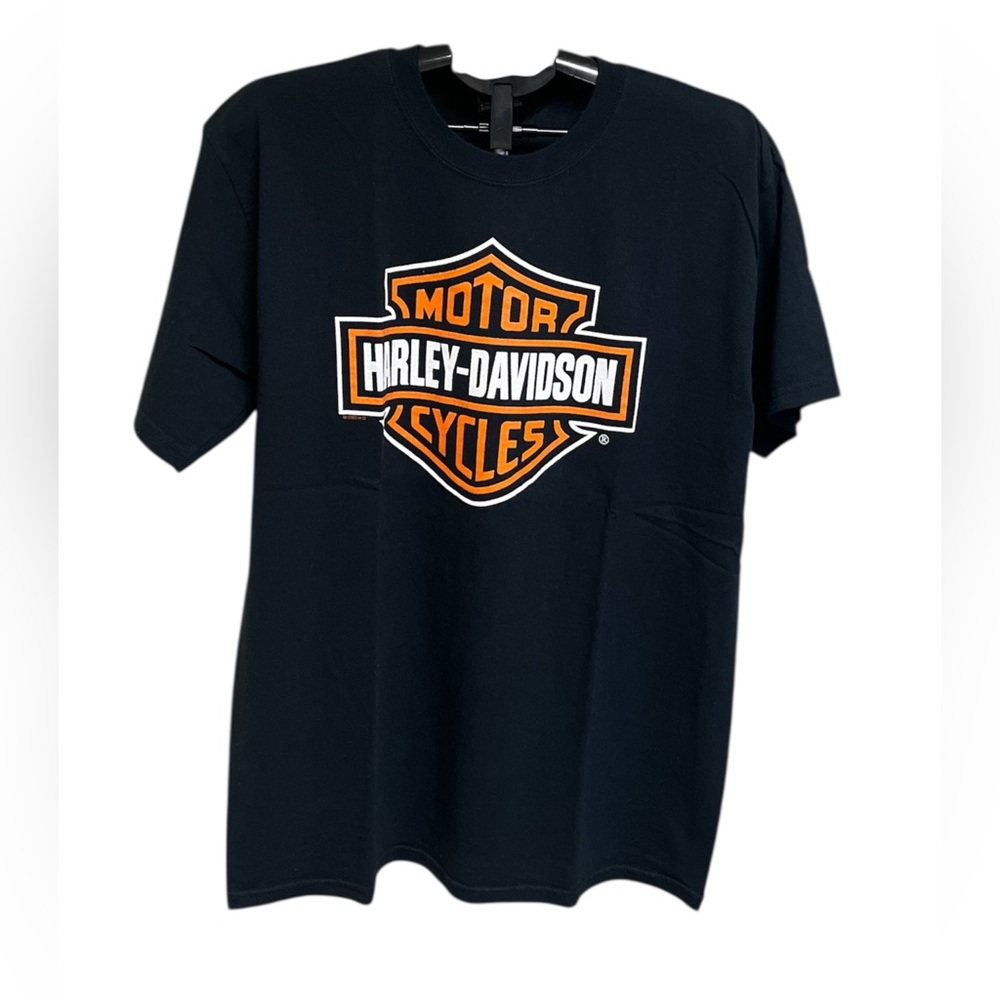 Harley-Davidson Black and Orange Logo Tee